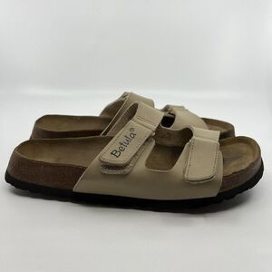 BETULA Birkenstock‎ Arizona Tan Leather Womens 40 9 Comfort Sandals Hook/Loop